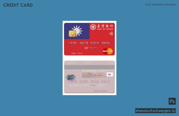 Beispielvorschau der Mastercard der Bank of Taiwan